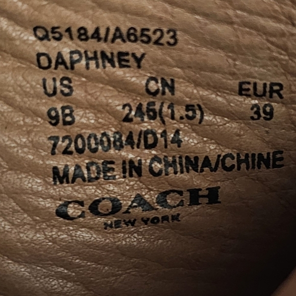 Coach Daphney Heeled Leather Booties Women's Size 9 B - Picture 5 of 10